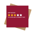 Happy Birthday 3 Stars to a Sister Who Is Average at Best – Funny Sister Birthday Card