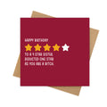 Happy Birthday to a 4 Star Sister – Funny Birthday Card